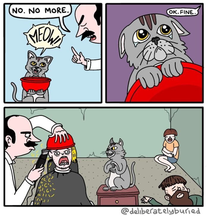 42 Unexpected Humor comic strips by Deliberately Buried Comics