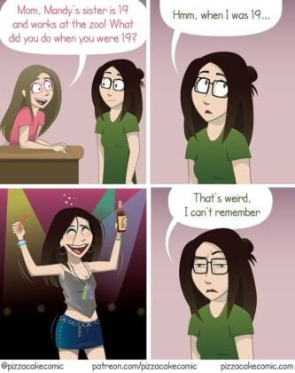 Humor in Everyday Chaos "Pizza Cake Comics" That Nail Life's Struggles