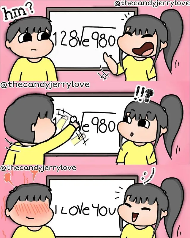 Candy and Jerry cute couple comics illustration