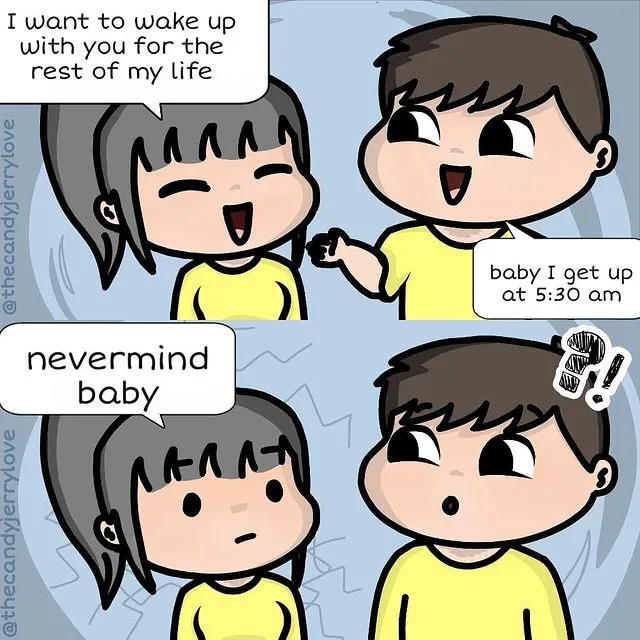 Candy and Jerry cute couple comics illustration