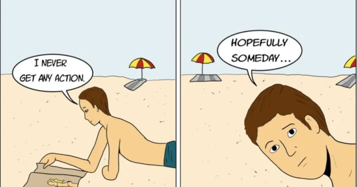 Dark humor comic strip with unexpected twist