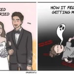 Artist Illustrates Quirky Moments with Her Boyfriend in 23 Humorous Comics Funny comic strip by Murrz showcasing relatable and humorous everyday moments