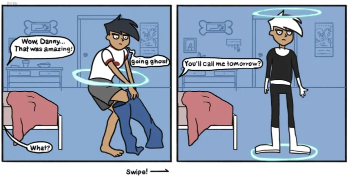 A funny and relatable comic panel from Ryan Selvy’s Nothing Suspicious featuring a twist ending.