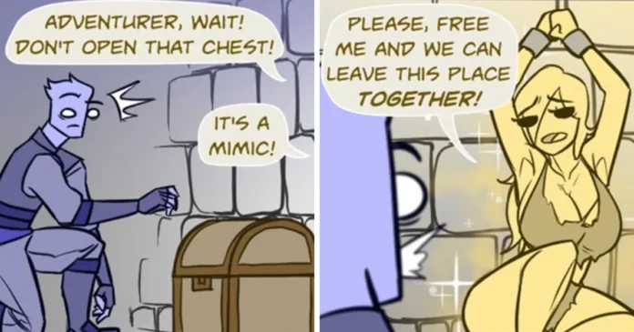 Funny comic strip from Alzwards_Corner blending absurd scenarios with clever humor