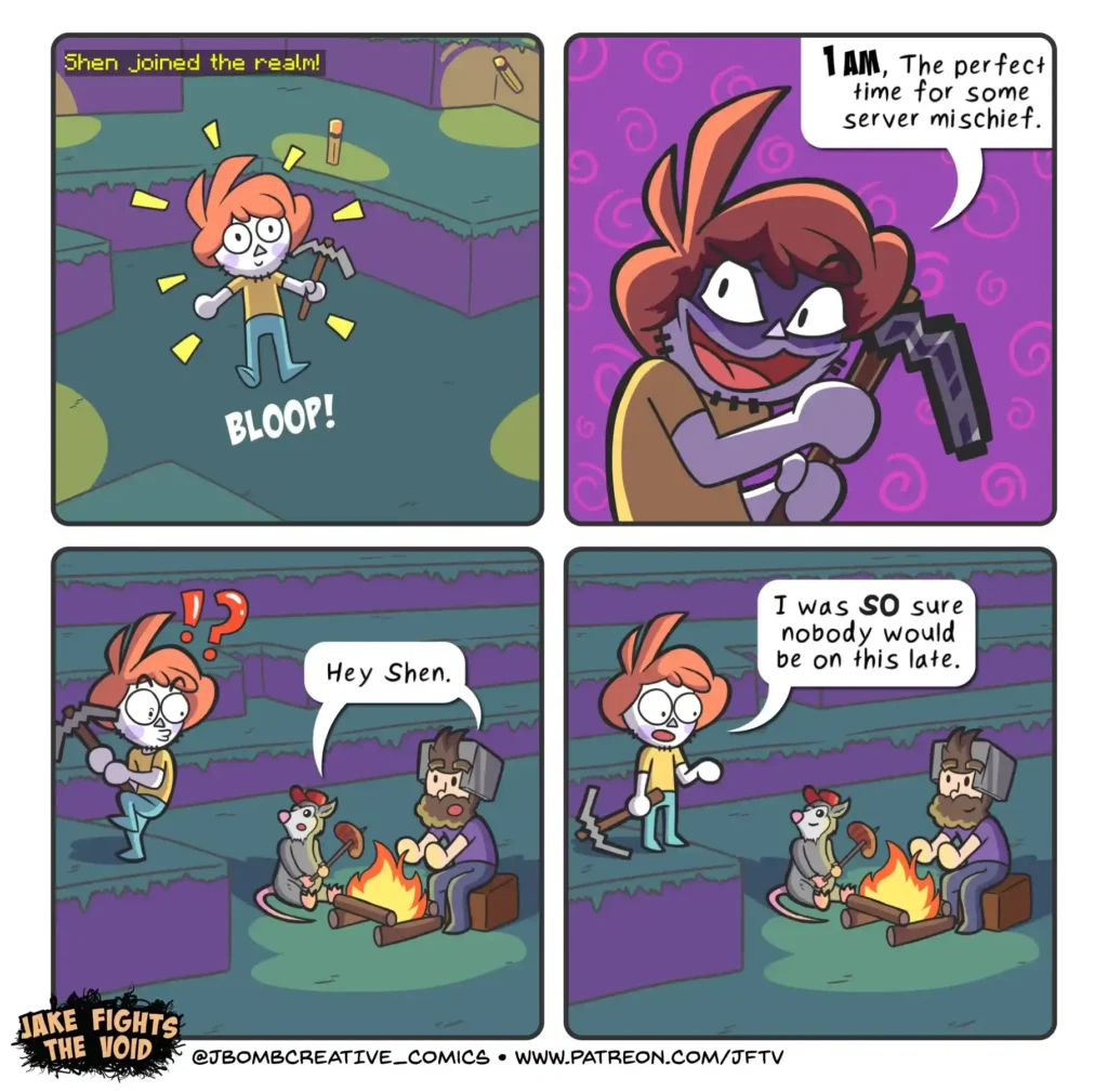 funny moment from Jake Gerard’s webcomic series featuring cat antics.