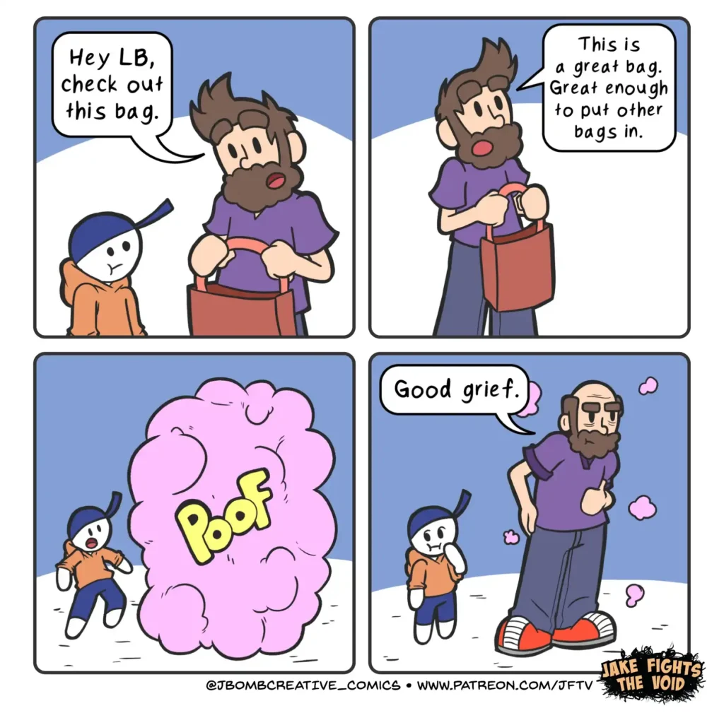 funny moment from Jake Gerard’s webcomic series featuring cat antics.