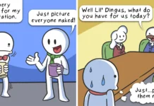 Meet the Illustrator Turning Everyday Antics into Hilarious, Relatable Comics funny moment from Jake Gerard’s webcomic series featuring cat antics.