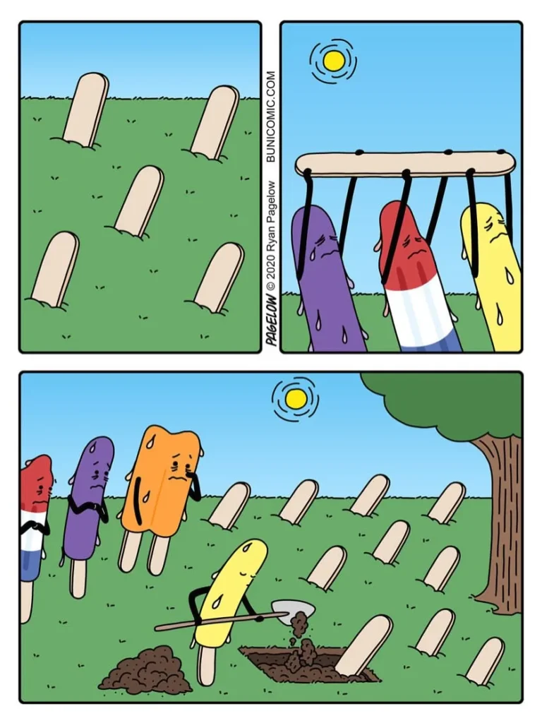 Ryan Pagelow’s Buni comics featuring cute characters and dark humor