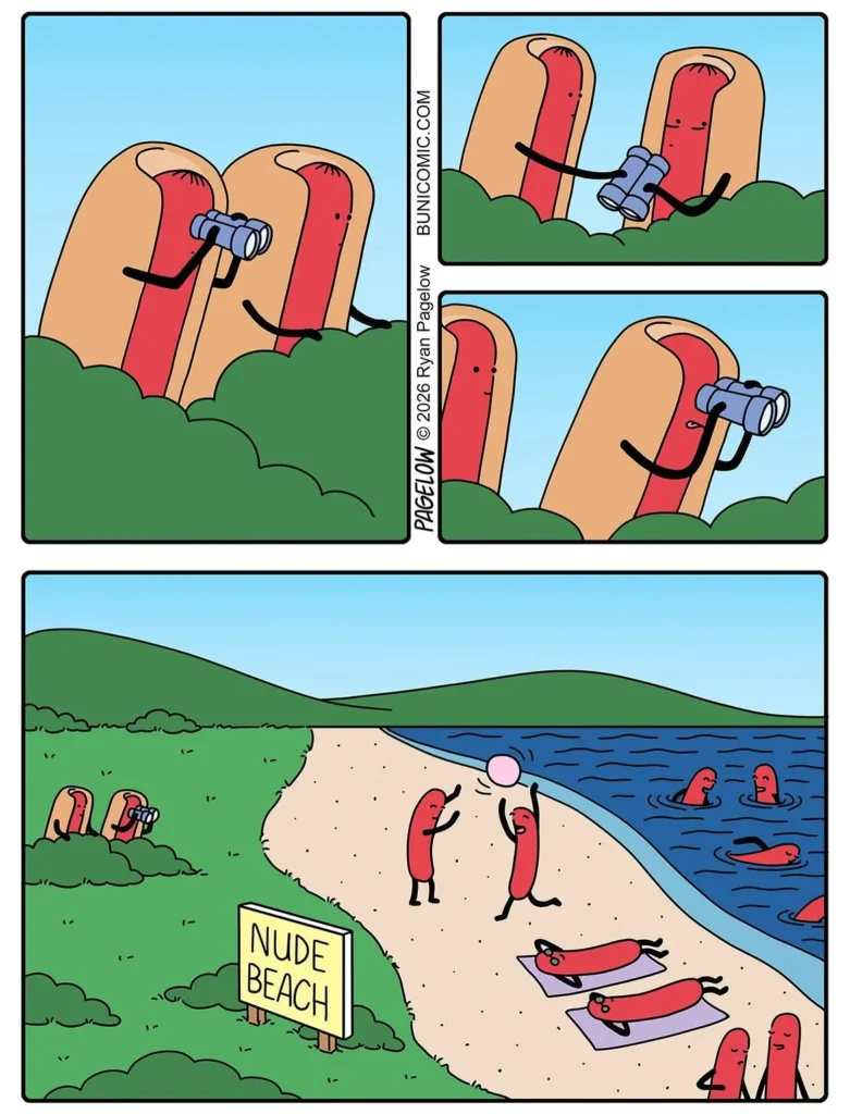 Ryan Pagelow’s Buni comics featuring cute characters and dark humor