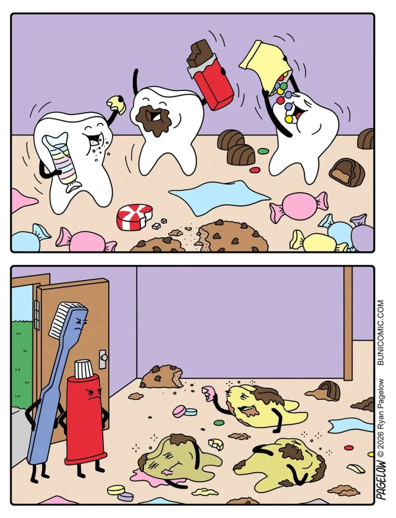 Ryan Pagelow’s Buni comics featuring cute characters and dark humor