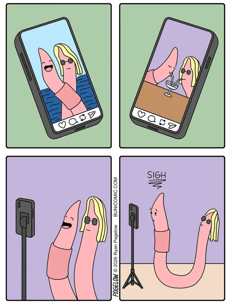 Ryan Pagelow’s Buni comics featuring cute characters and dark humor