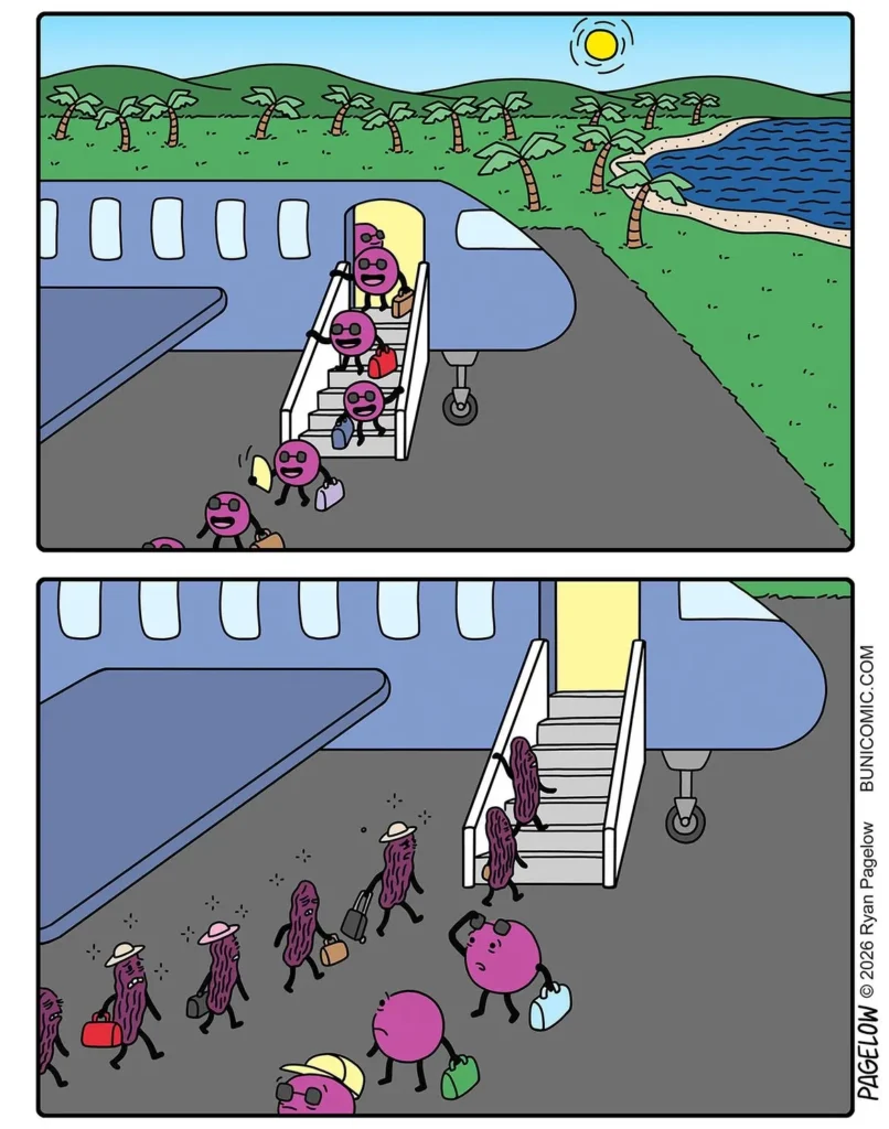 Ryan Pagelow’s Buni comics featuring cute characters and dark humor