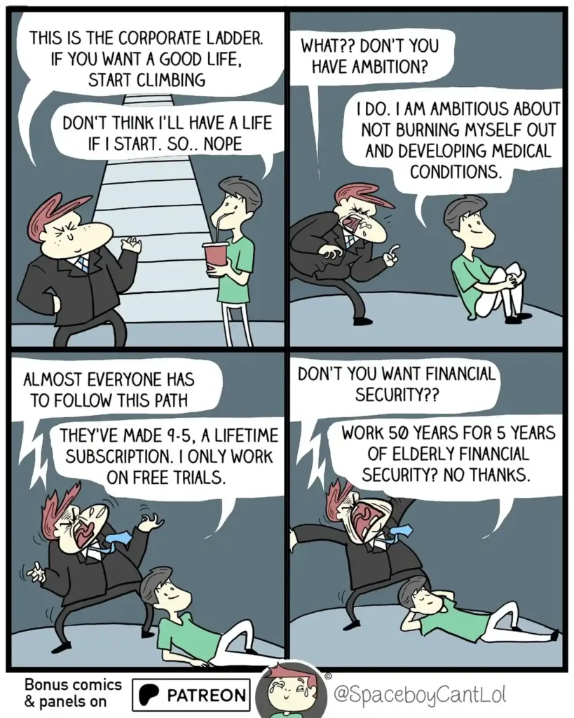 Dark humor comic strip by Mohit Srivastava with unexpected ending