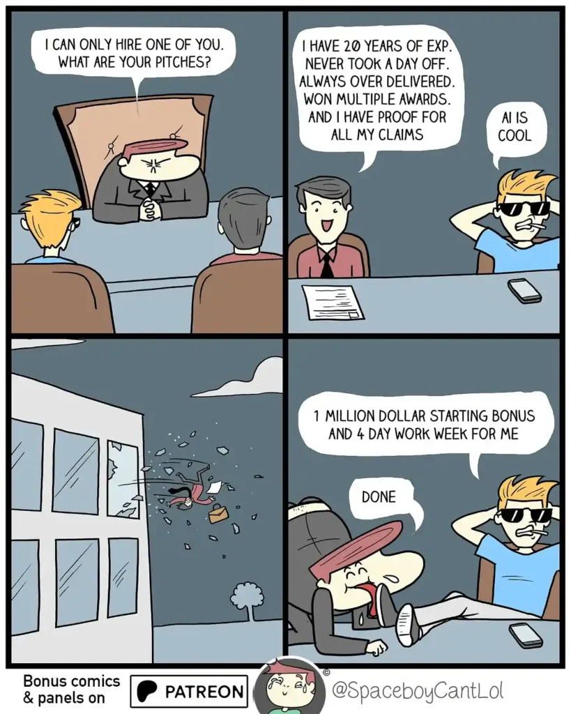 Dark humor comic strip by Mohit Srivastava with unexpected ending