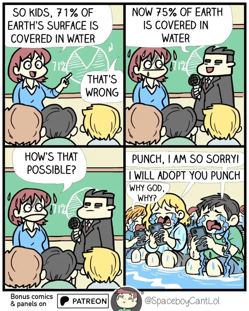 Dark humor comic strip by Mohit Srivastava with unexpected ending