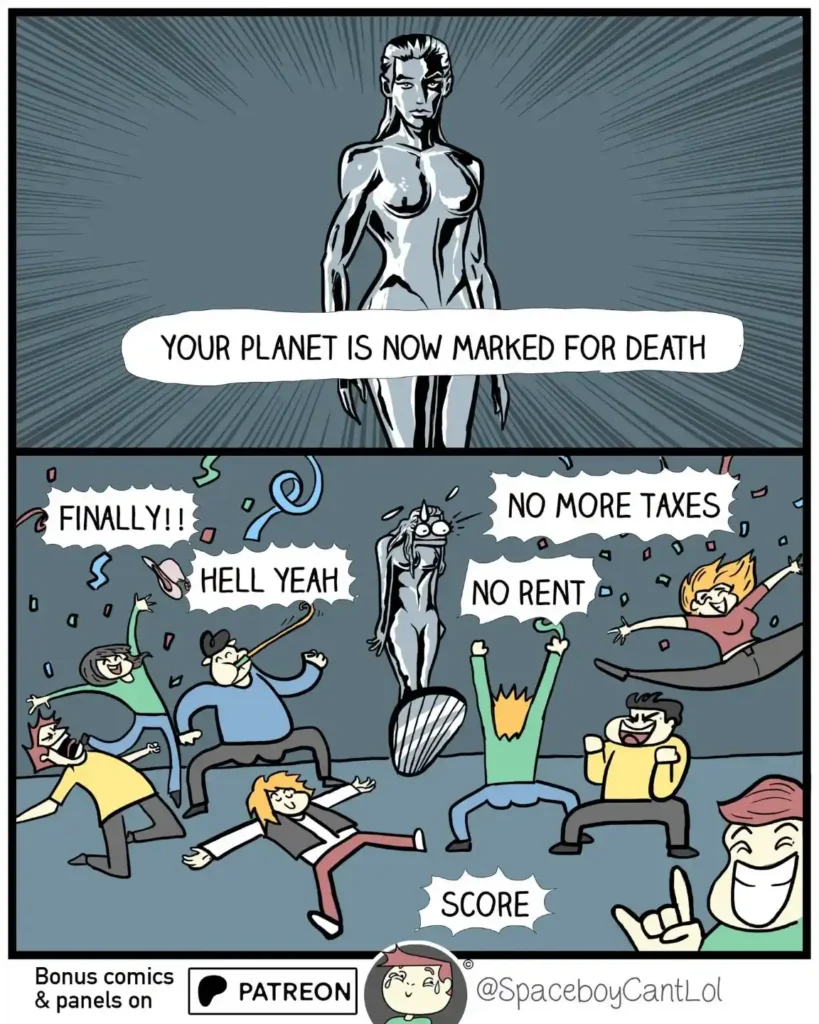 Dark humor comic strip by Mohit Srivastava with unexpected ending