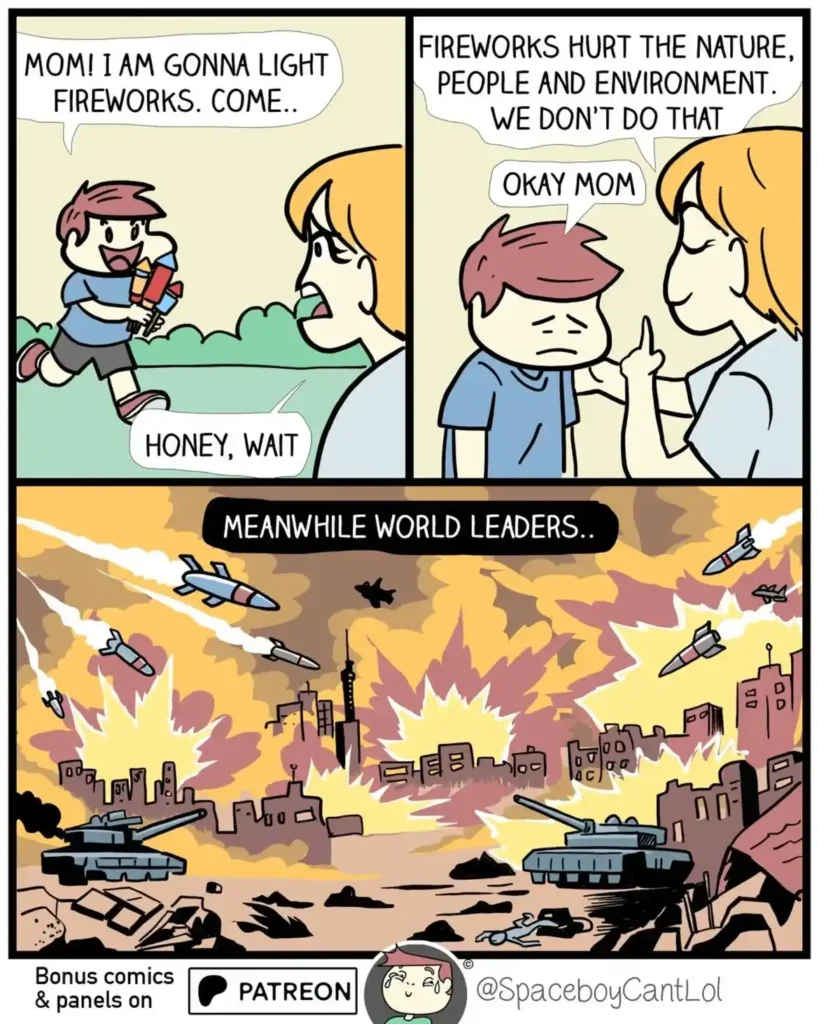 Dark humor comic strip by Mohit Srivastava with unexpected ending