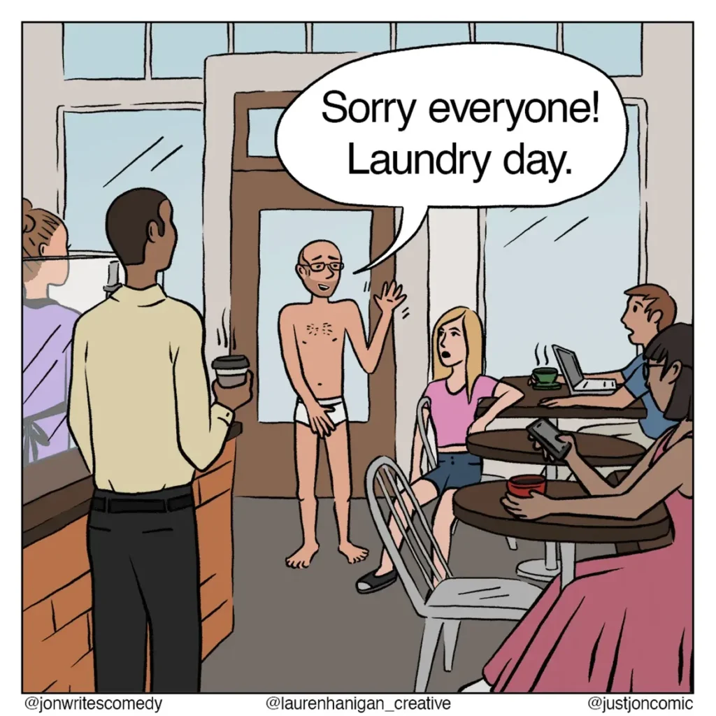 39 Just Jon comics by Jon Fortenbury featuring relatable everyday humor and awkward social situations