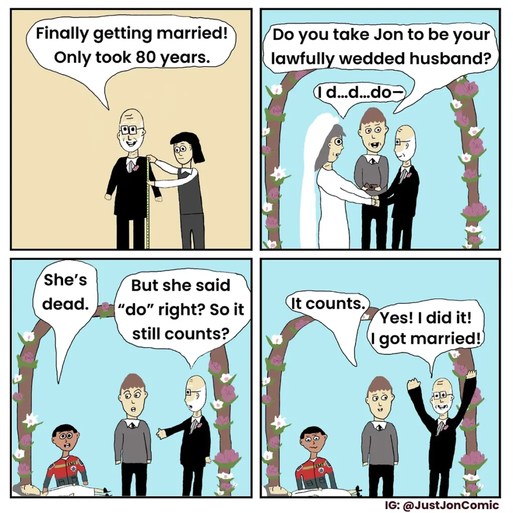 39 Just Jon comics by Jon Fortenbury featuring relatable everyday humor and awkward social situations