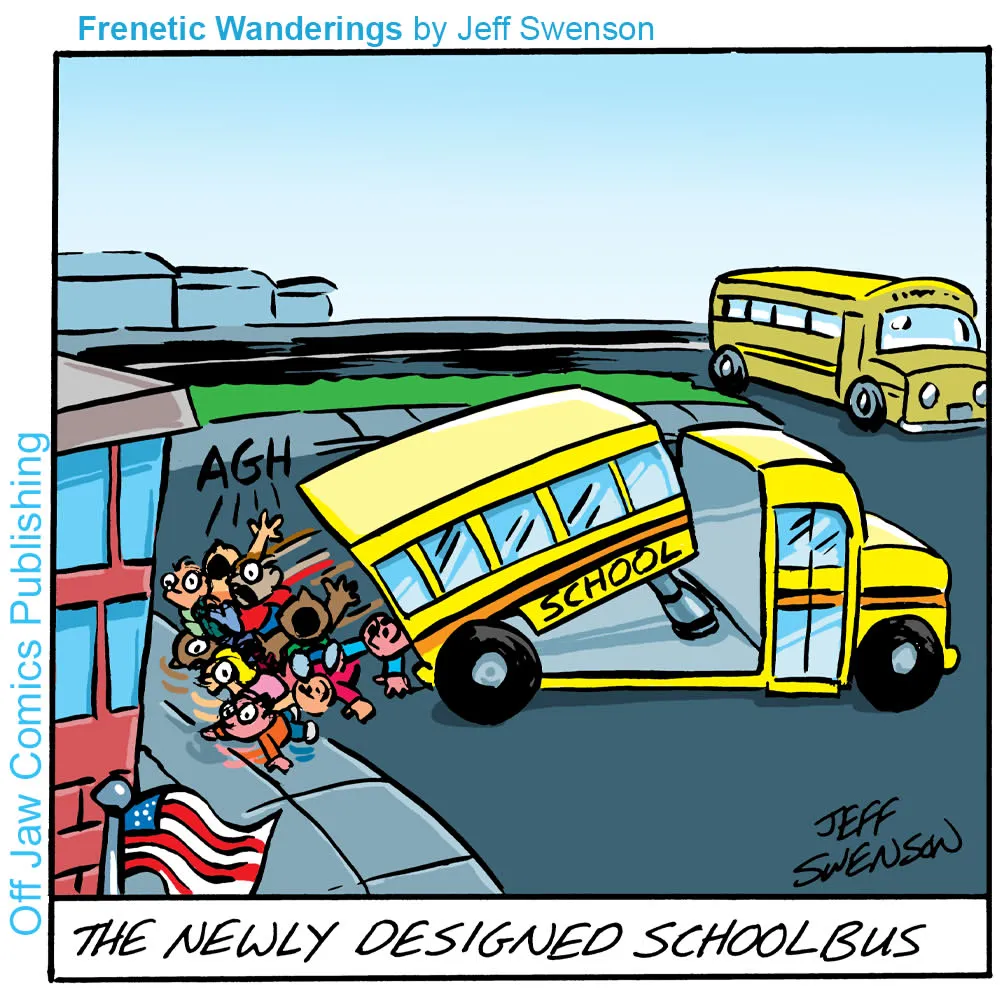 Jeff Swenson one-panel comics with dark humor