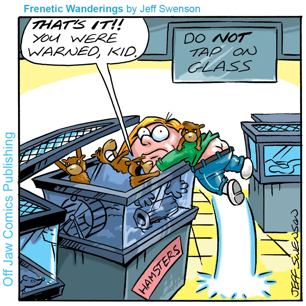 Jeff Swenson one-panel comics with dark humor