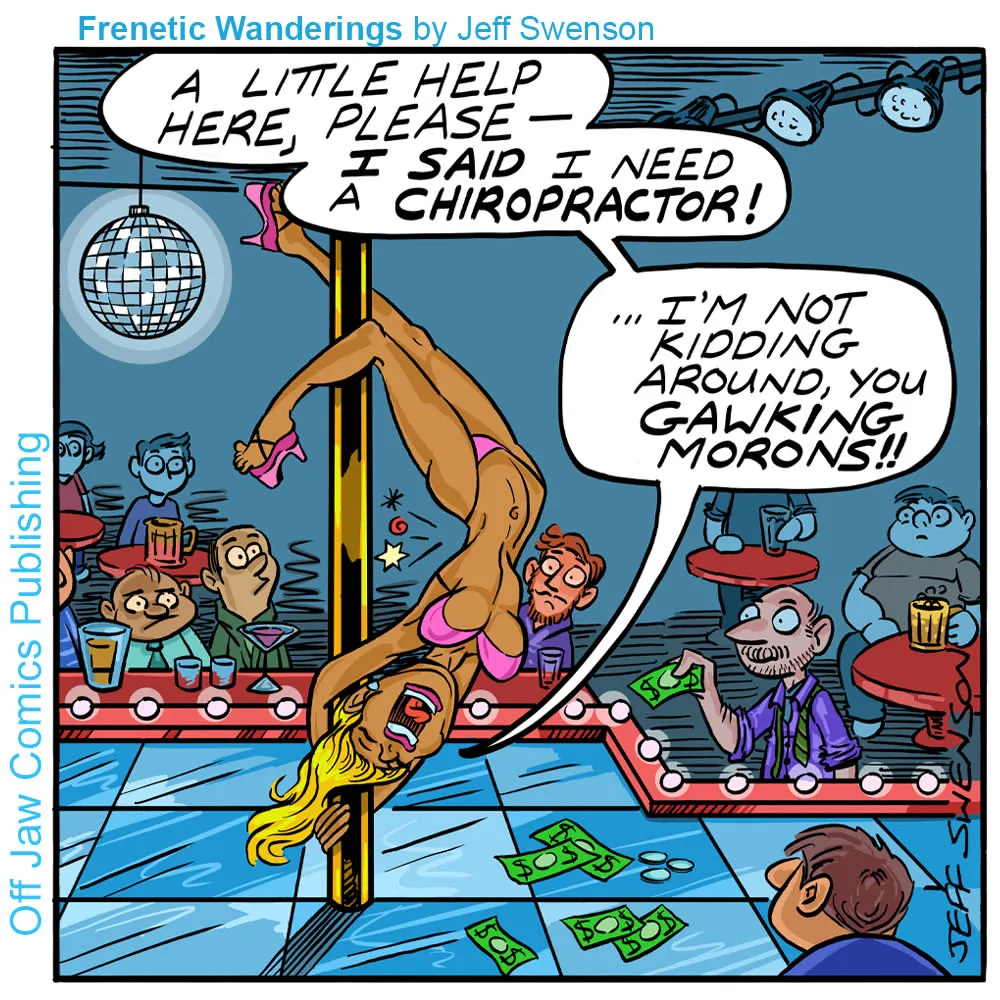 Jeff Swenson one-panel comics with dark humor