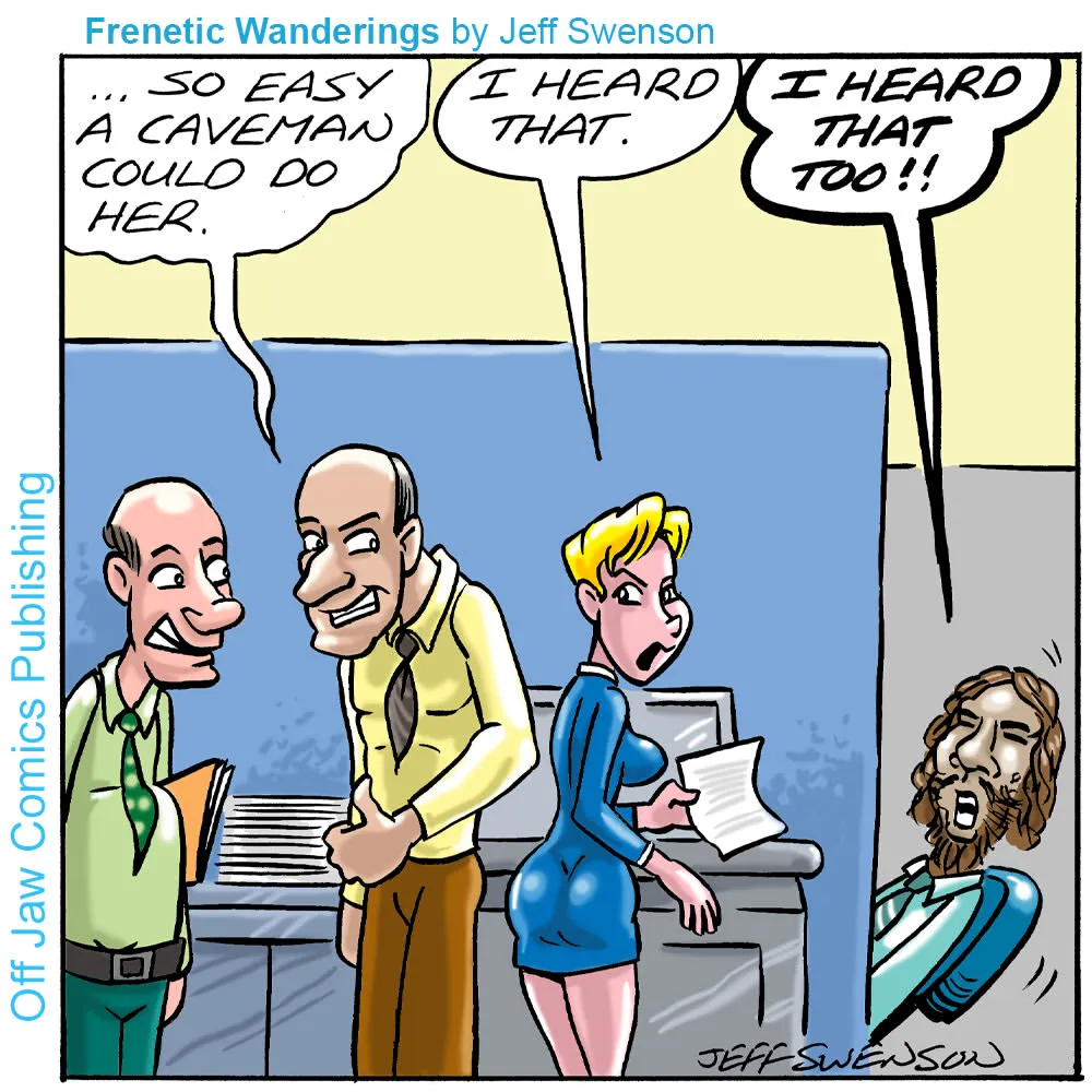 Jeff Swenson one-panel comics with dark humor