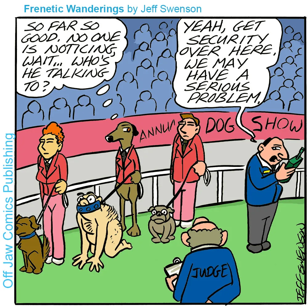 Jeff Swenson one-panel comics with dark humor