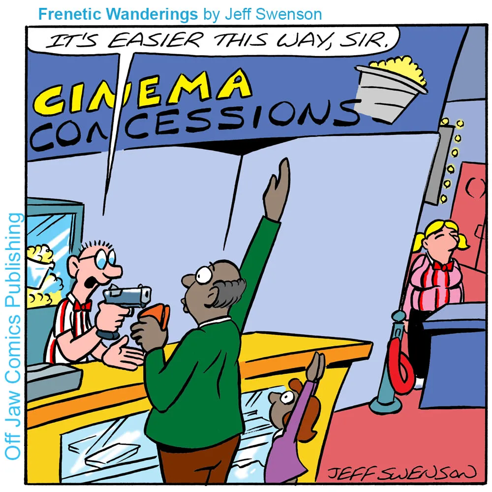 Jeff Swenson one-panel comics with dark humor
