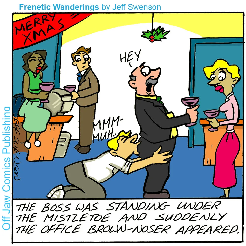 Jeff Swenson one-panel comics with dark humor