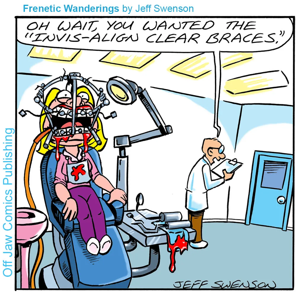Jeff Swenson one-panel comics with dark humor