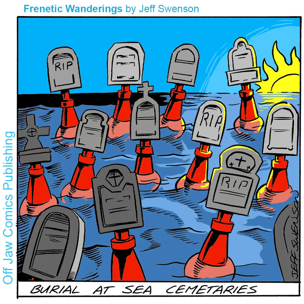 Jeff Swenson one-panel comics with dark humor