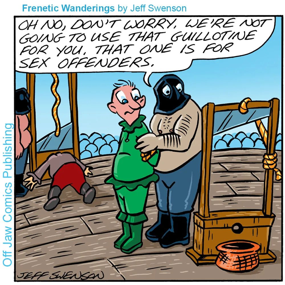Jeff Swenson one-panel comics with dark humor