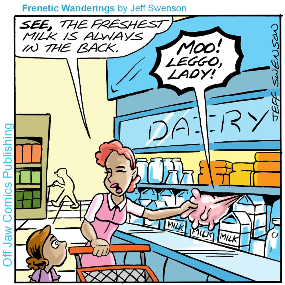 Jeff Swenson one-panel comics with dark humor