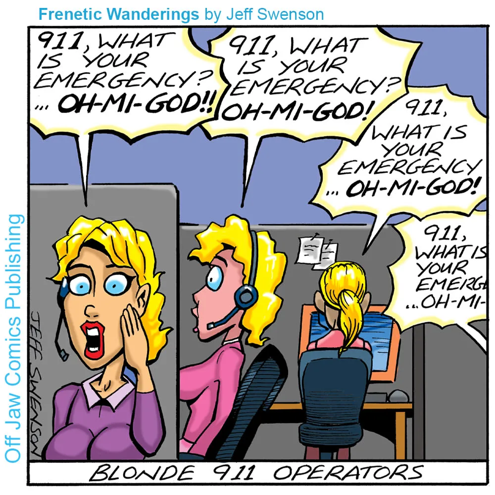 Jeff Swenson one-panel comics with dark humor