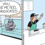20 Off the Mark Comics Packed with Spooky Puns and Cat Humor A coffee shop advertises Pumpkin Spite as its seasonal special, parodying pumpkin spice drinks.