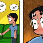 19 Tardaasa Comics That Turn Everyday Moments Awkward Tardaasa comic illustration showing two women discussing a bra pad after doing laundry.