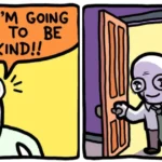 20 Extra Fabulous Comics That Turn Everyday Moments Into Dark Humor Four-panel comic about a person who enjoys scrolling on a phone without moving for hours, while another character grows anxious about admitting the same habit.